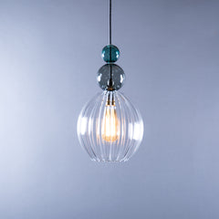 Signature Wanda Clear Ribbed Glass Pendant Light