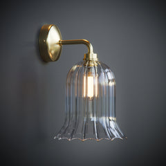 Ribbed Clear Glass Humphrey Bathroom IP44 Wall Light