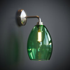 Green Glass Jules Bathroom IP44 Wall Light