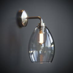 Jules Bathroom IP44 Wall Light Clear Glass