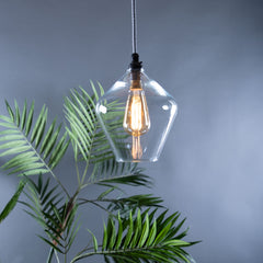 Olive Clear Glass Pendant Light