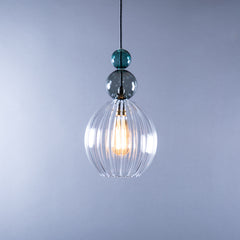 Signature Wanda Clear Ribbed Glass Pendant Light