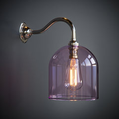 Frieda Classic Curved Coloured Glass Wall Light
