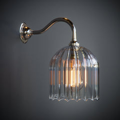 Classic Curve Frieda Ribbed Glass Wall Light