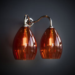 Jules Medium Coloured Glass Double Wall Light