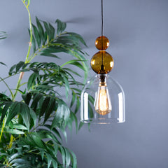 Signature Frieda Clear or Ribbed Glass Pendant Light