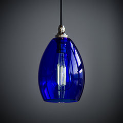 Jules Dark Blue Glass Pendant Light