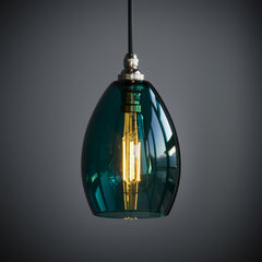 Jules Teal Glass Pendant Light