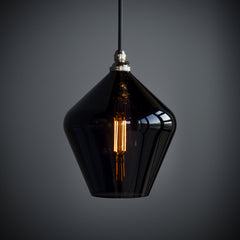 Olive Coloured Glass Pendant Light