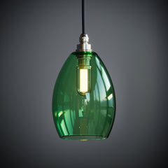 Green Glass Jules Bathroom IP44 Pendant Light