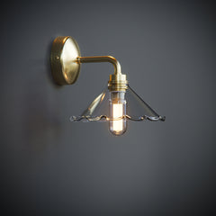 Clear Frilled Glass Florrie Bathroom IP44 Wall Light