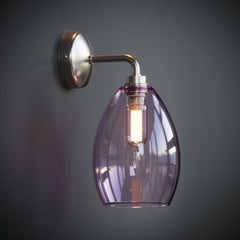 Pink Glass Bertie Bathroom IP44 Wall Light