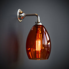 Contemporary Amber Glass Jules Wall Light