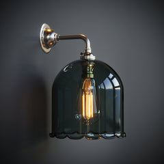 Frieda Frilled Coloured Glass Contemporary Wall Light