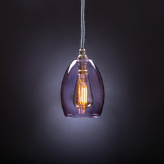 Bertie Lilac Glass Pendant Light