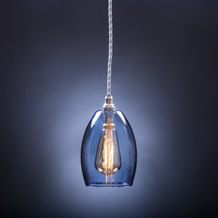 Bertie Pale Blue Glass Pendant Light