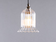 Humphrey Fluted Ribbed Clear Pendant Light