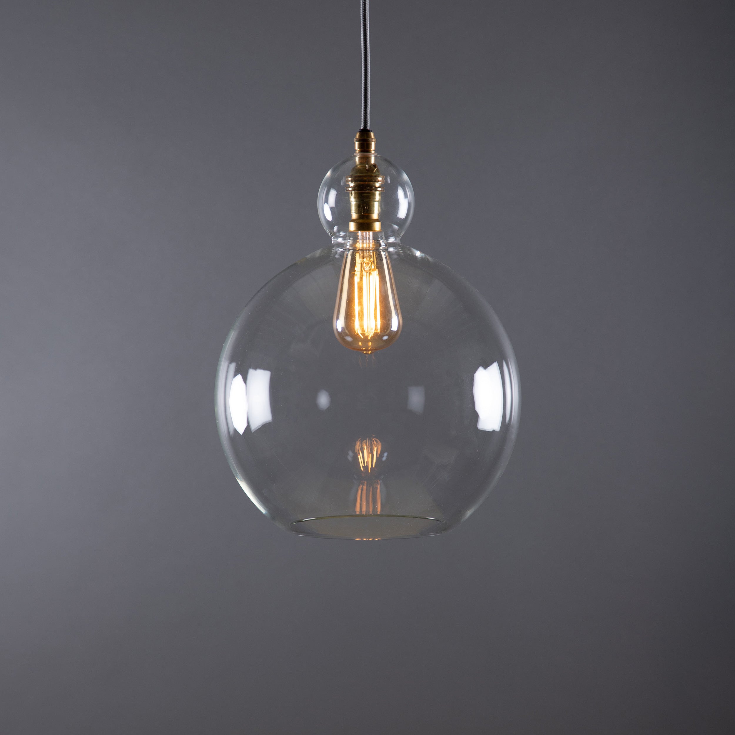 Betty Large Clear Glass Globe Pendant Light – Glow Lighting