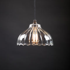 Mary Ribbed Glass Pendant light