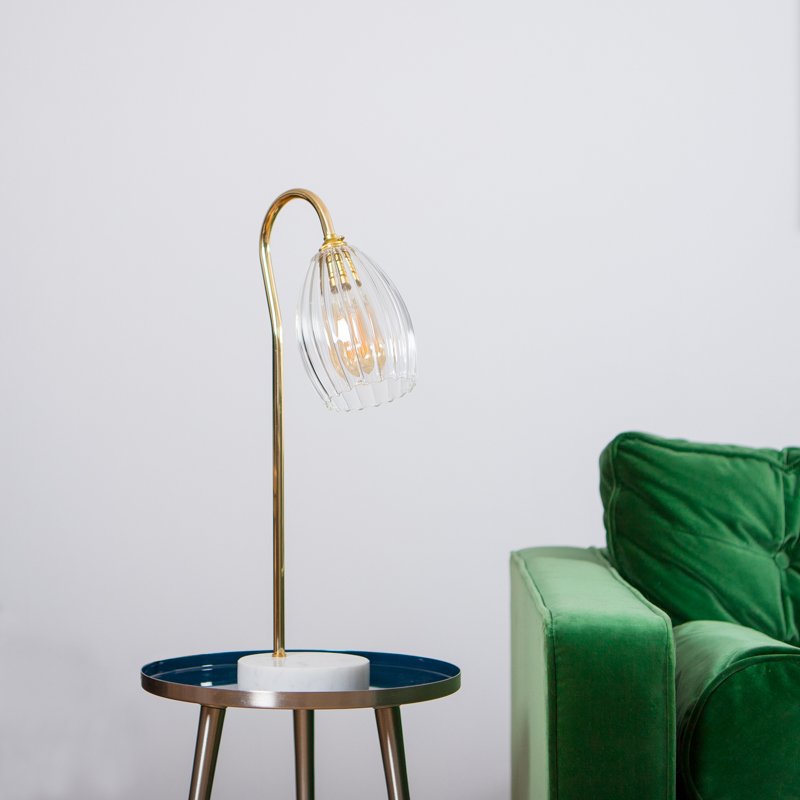 Molly ribbed glass Table Lamp Glow Lighting