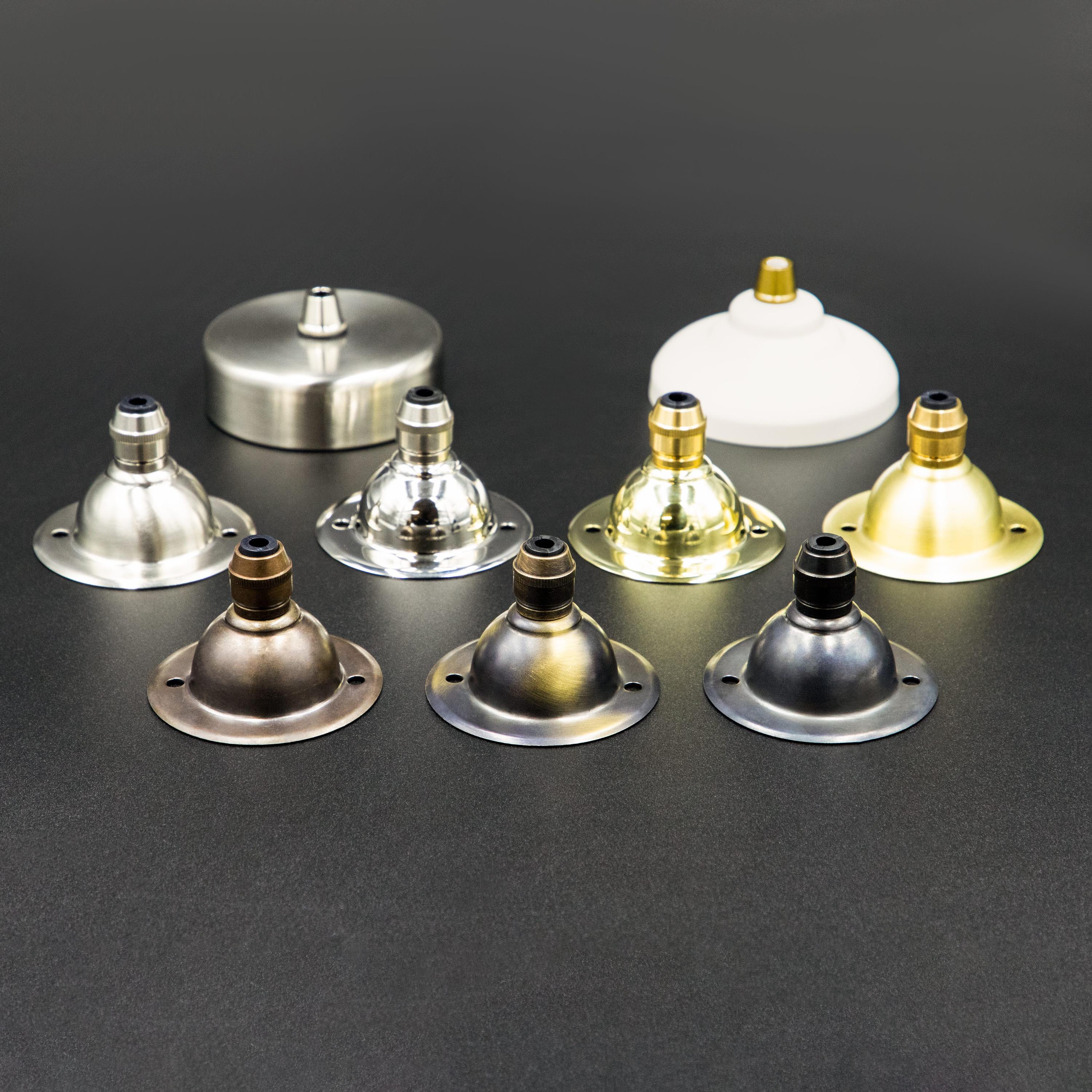 lighting ceiling roses 8cm diameter brass silver white black copper