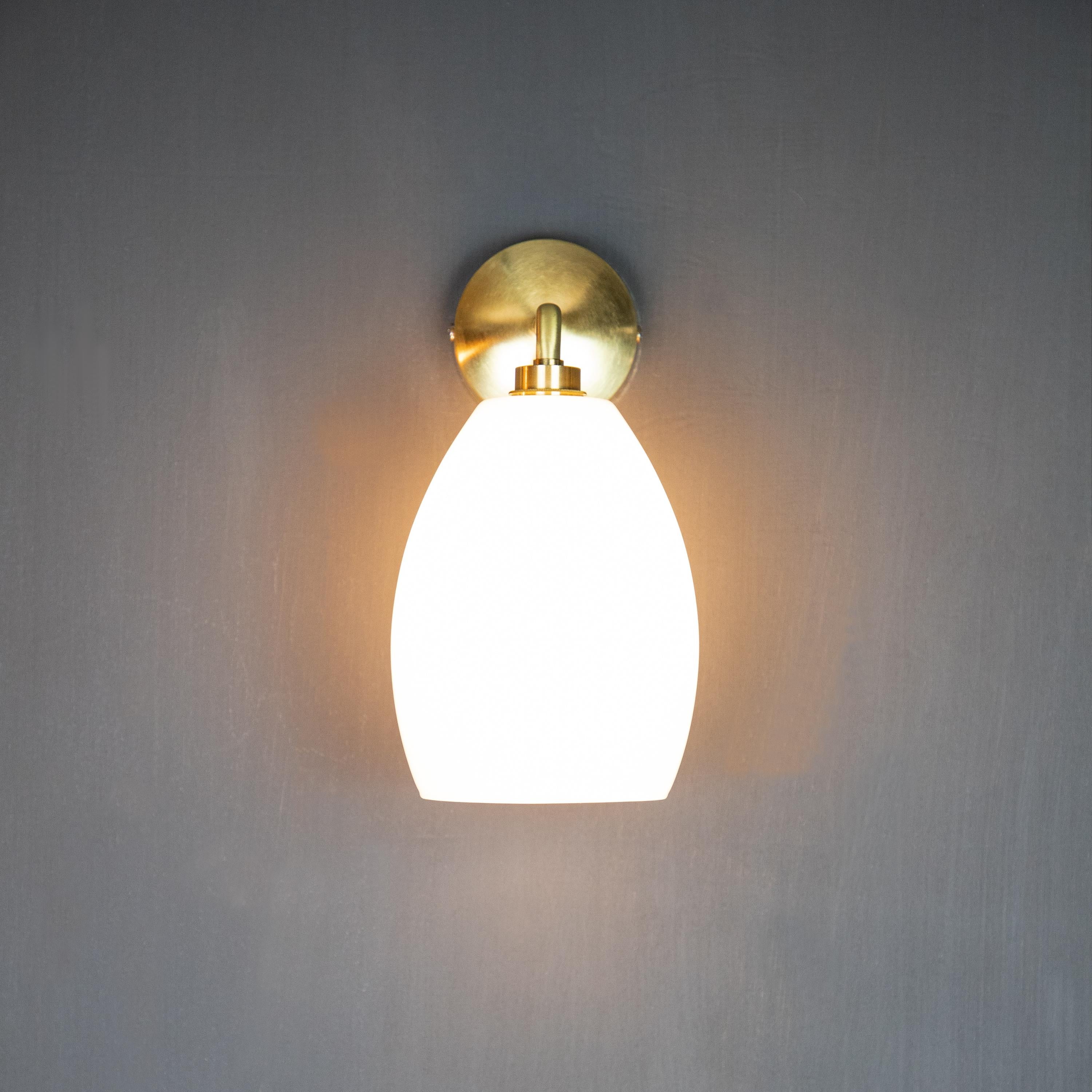 Opal Glass Bathroom Wall Light - Glow Lighting