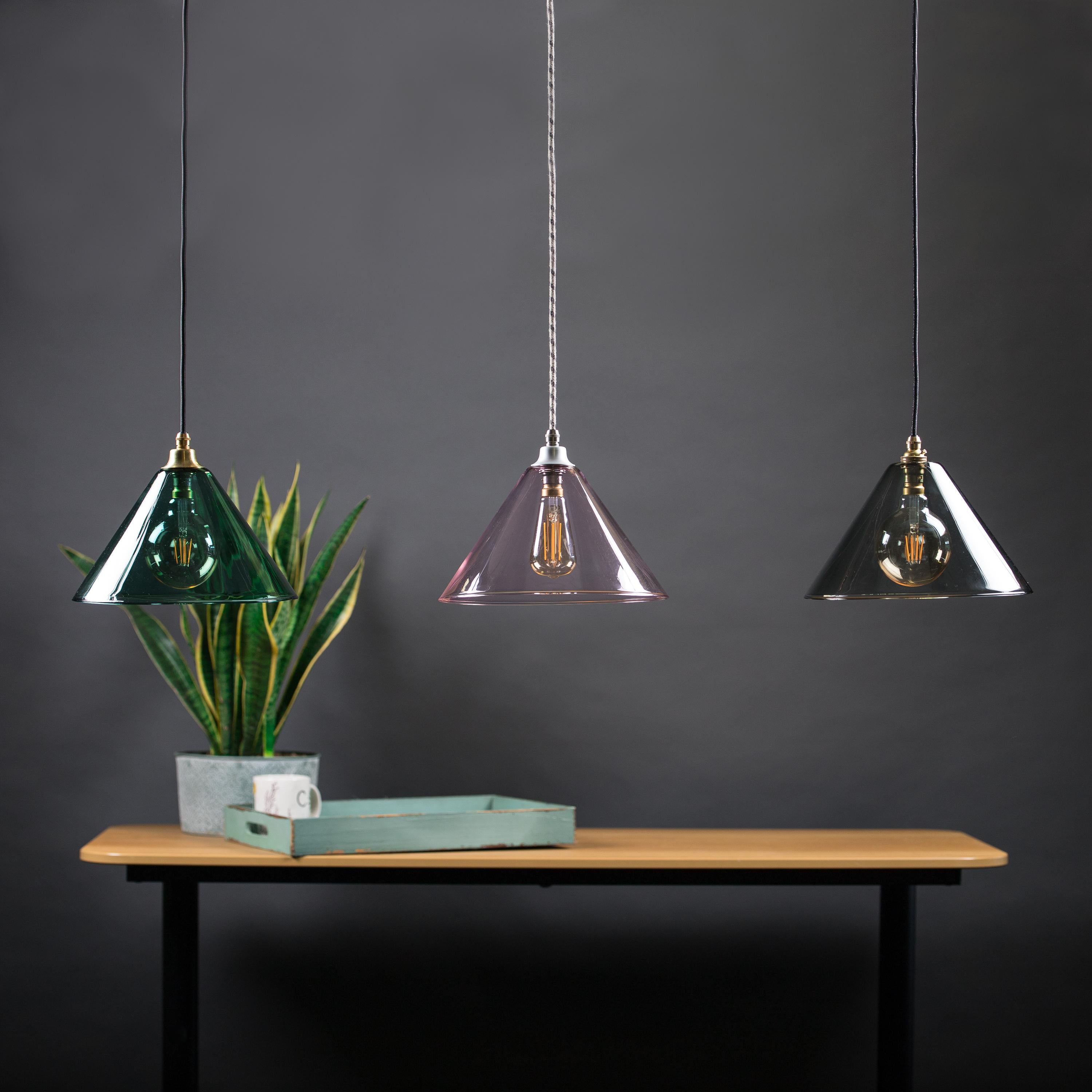 Image of Claude Clear Glass Coolie Pendant Light