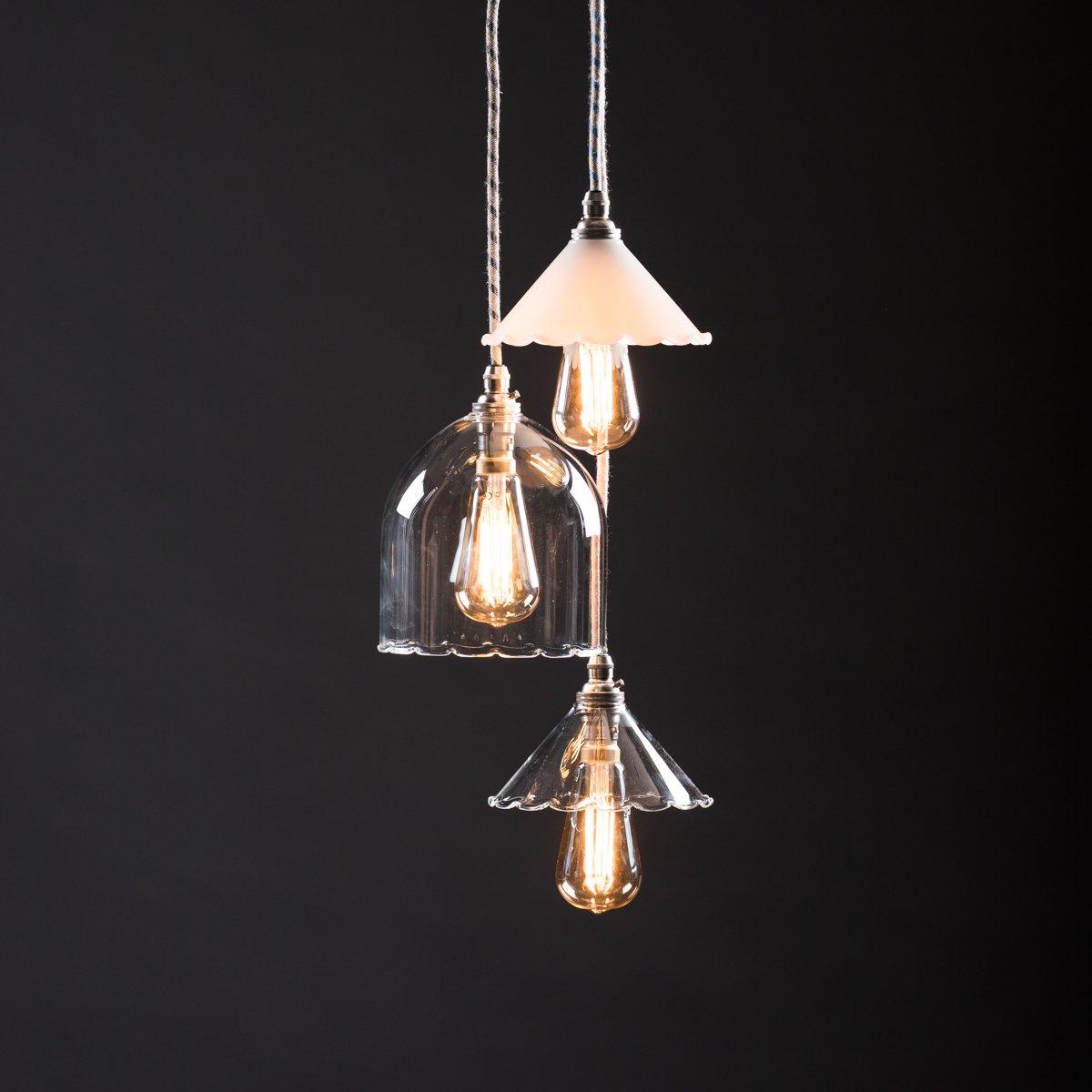 Image of The Frill cluster Glass Pendant Light 
