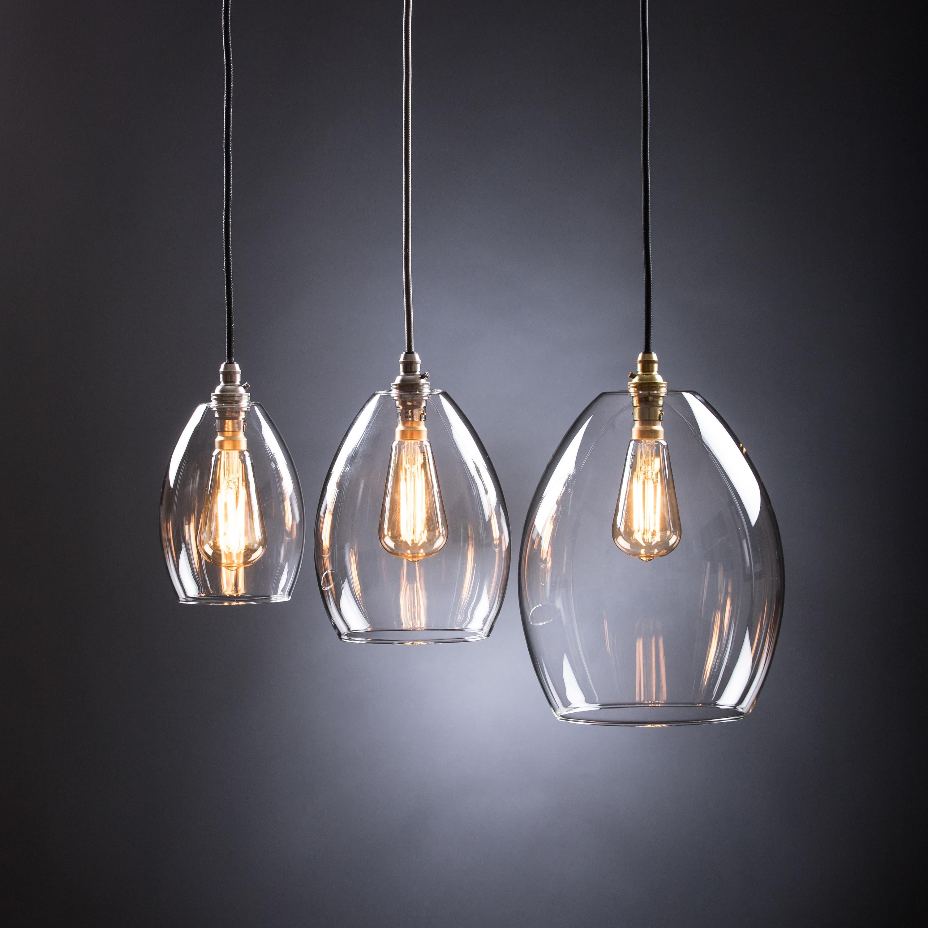 Image of Jules Large Clear Glass Pendant Light 
