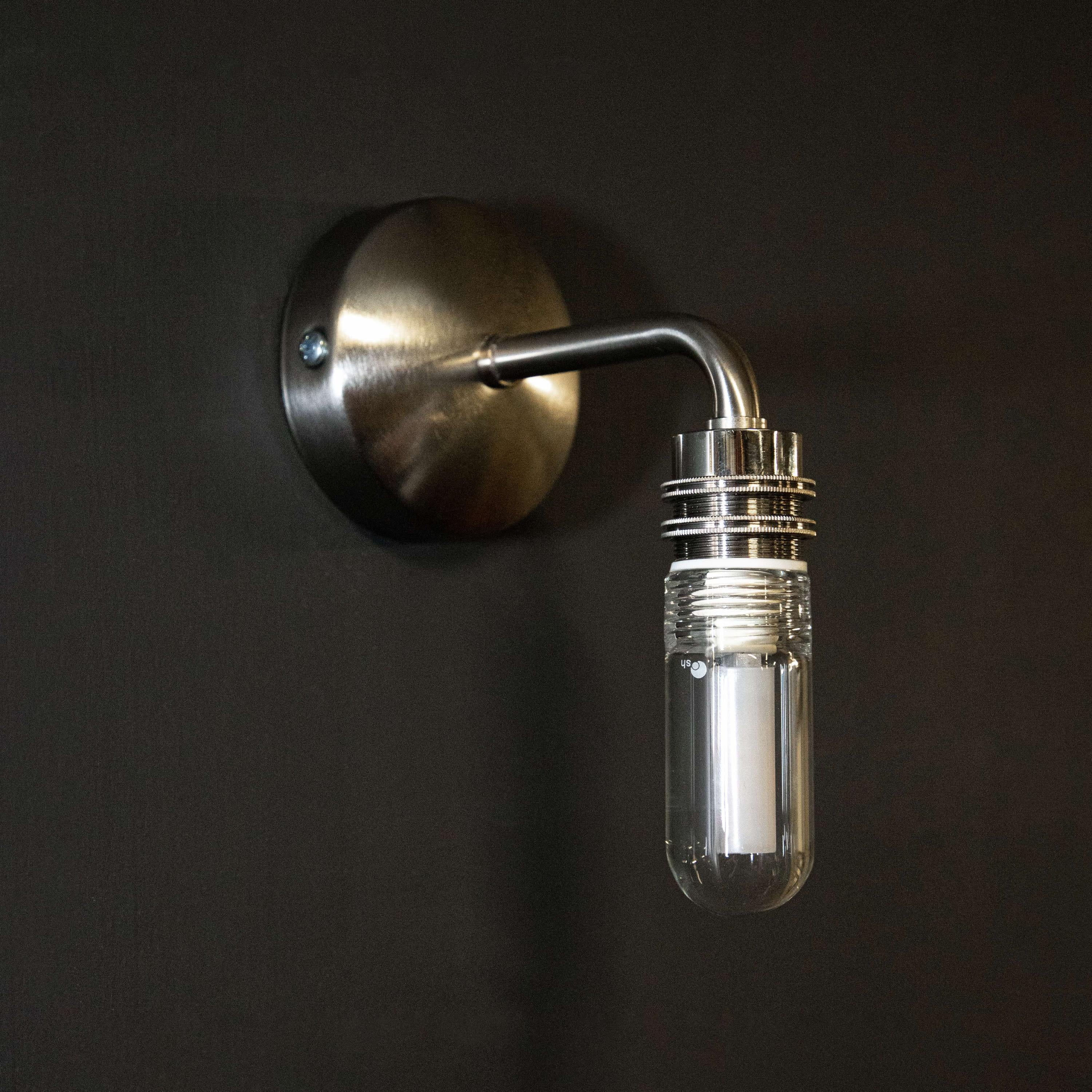 Image of Smoke Grey Glass Bertie Bathroom Wall Light IP44