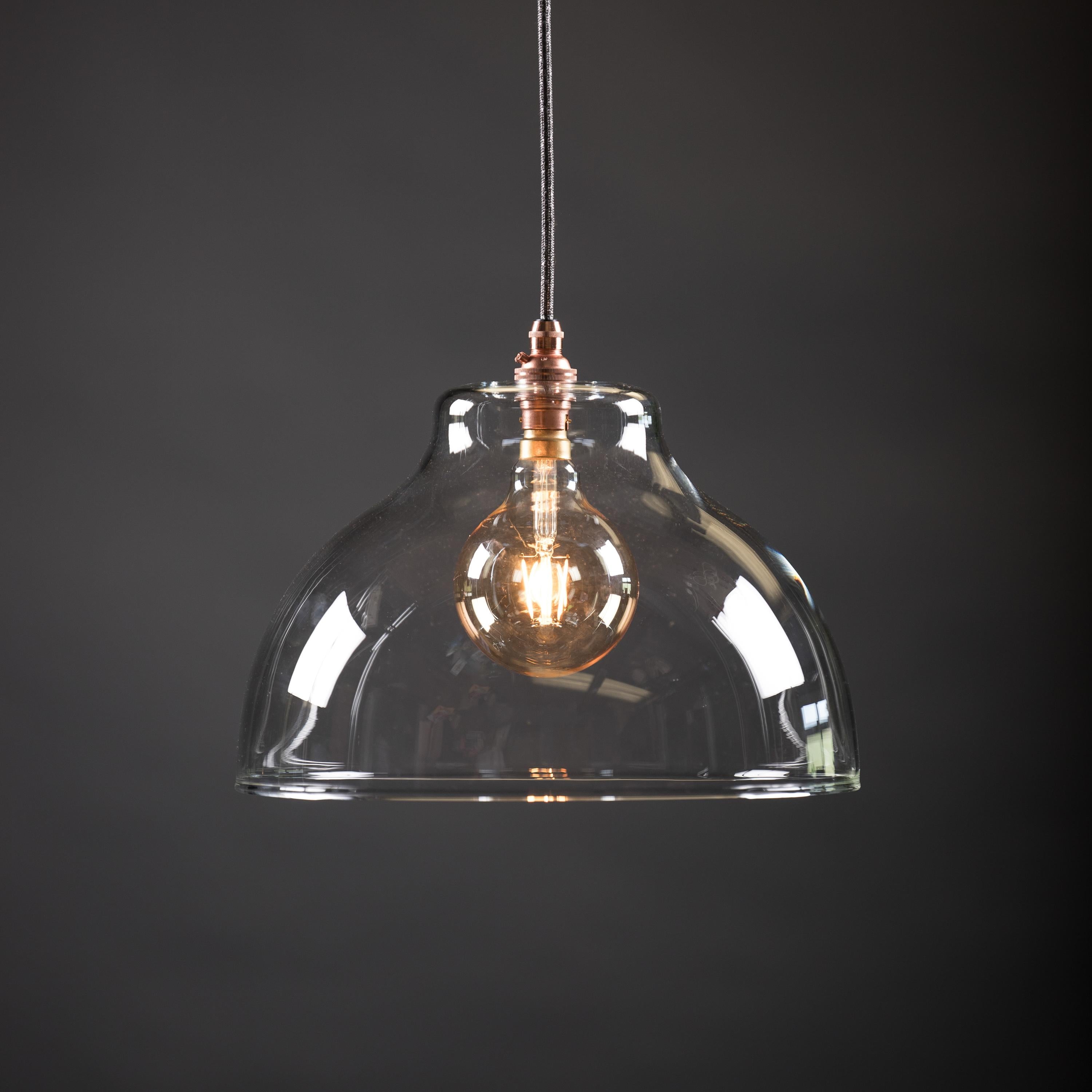 Image of Large Nancy glass Industrial pendant light 
