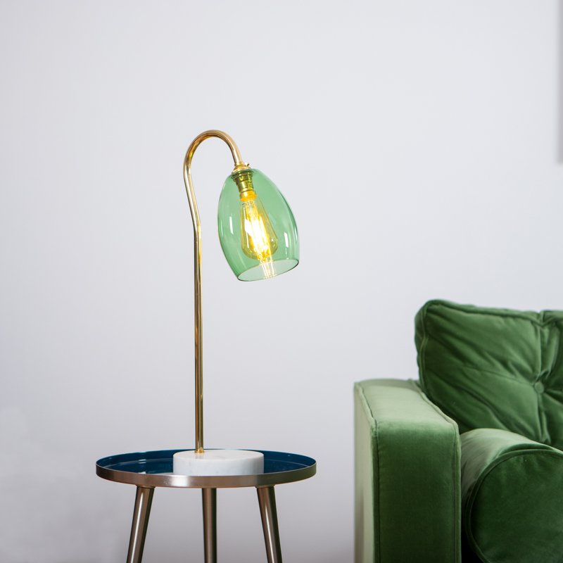 Image of Bertie small coloured glass table lamp 