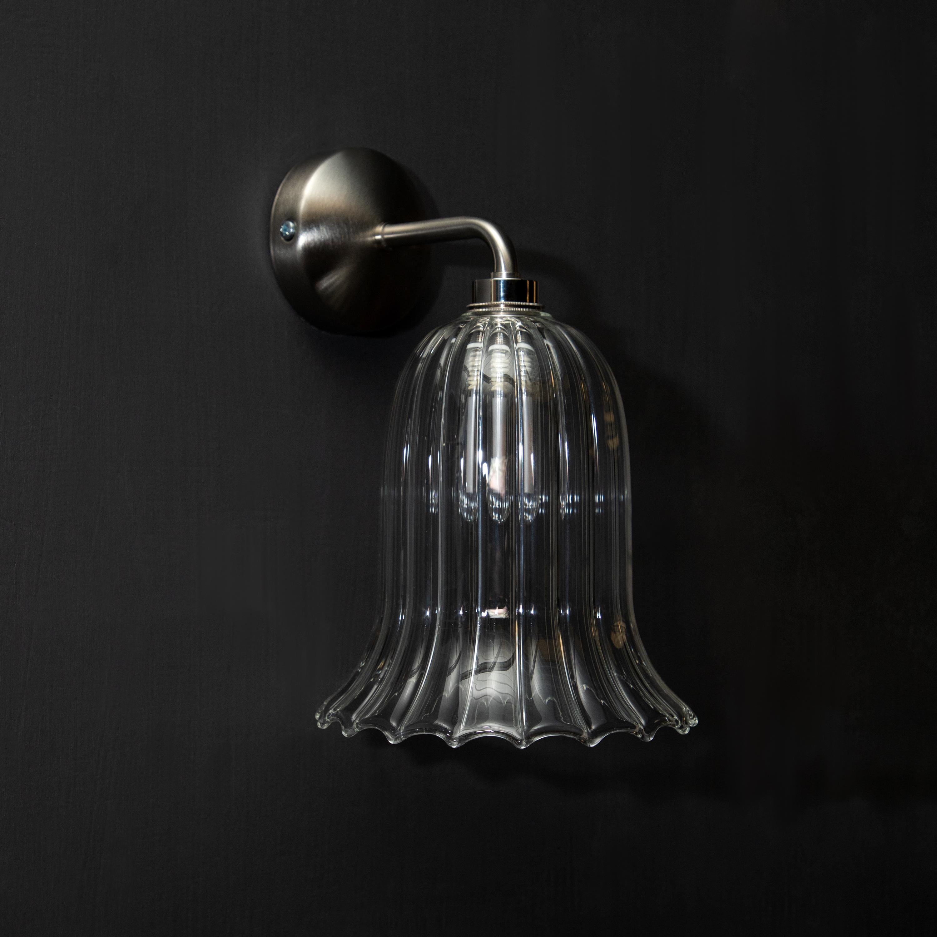 Image of Humphrey Ribbed Glass Bathroom Wall Light IP44