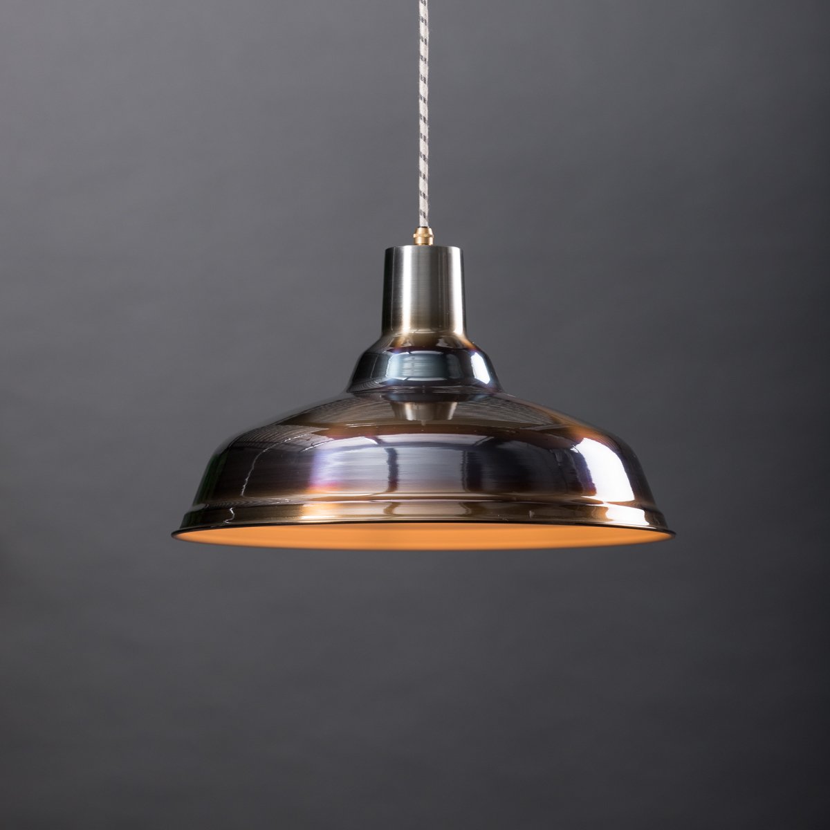 Image of Lenny Large industrial metal pendant light 
