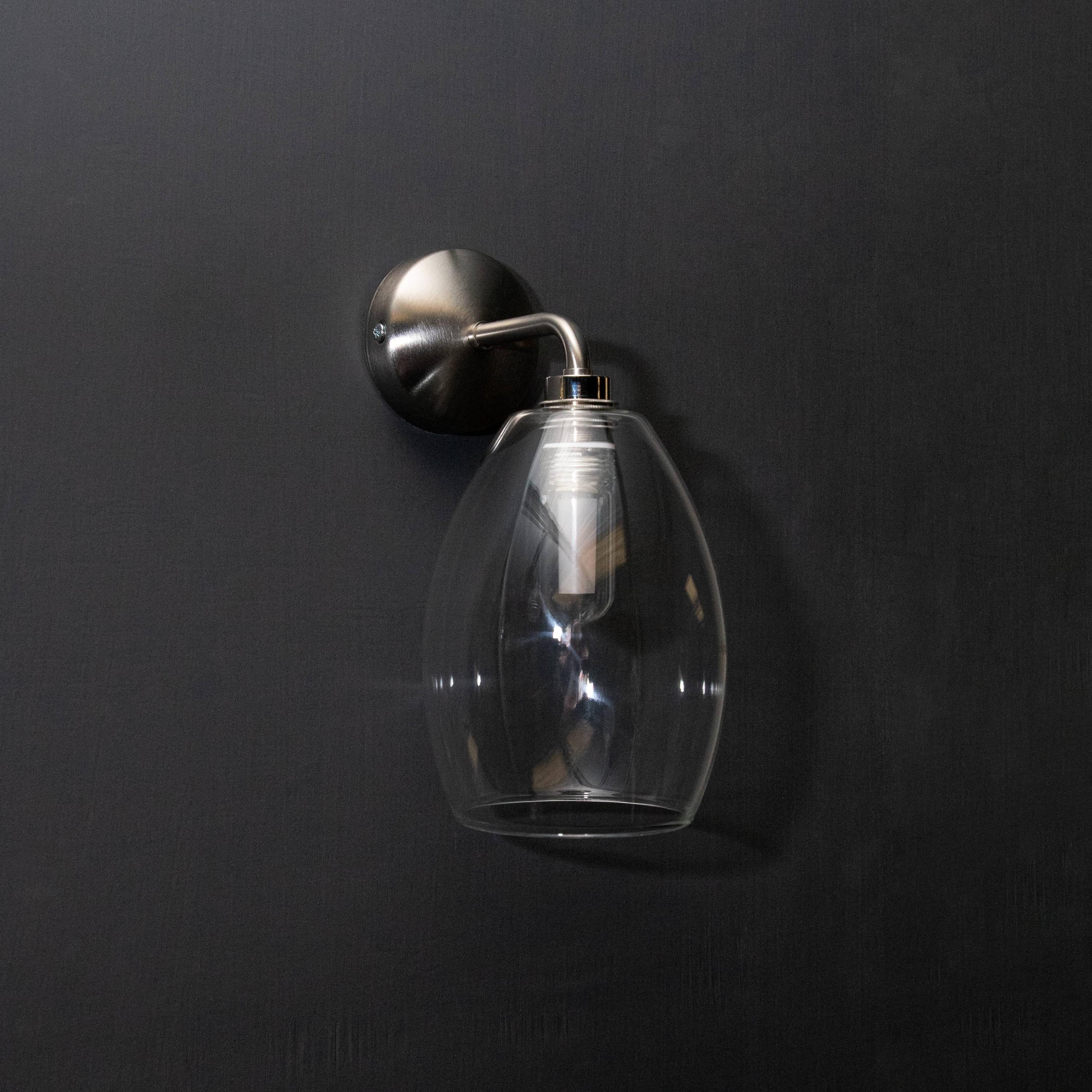 Image of Jules Clear Glass Bathroom Wall Light IP44 