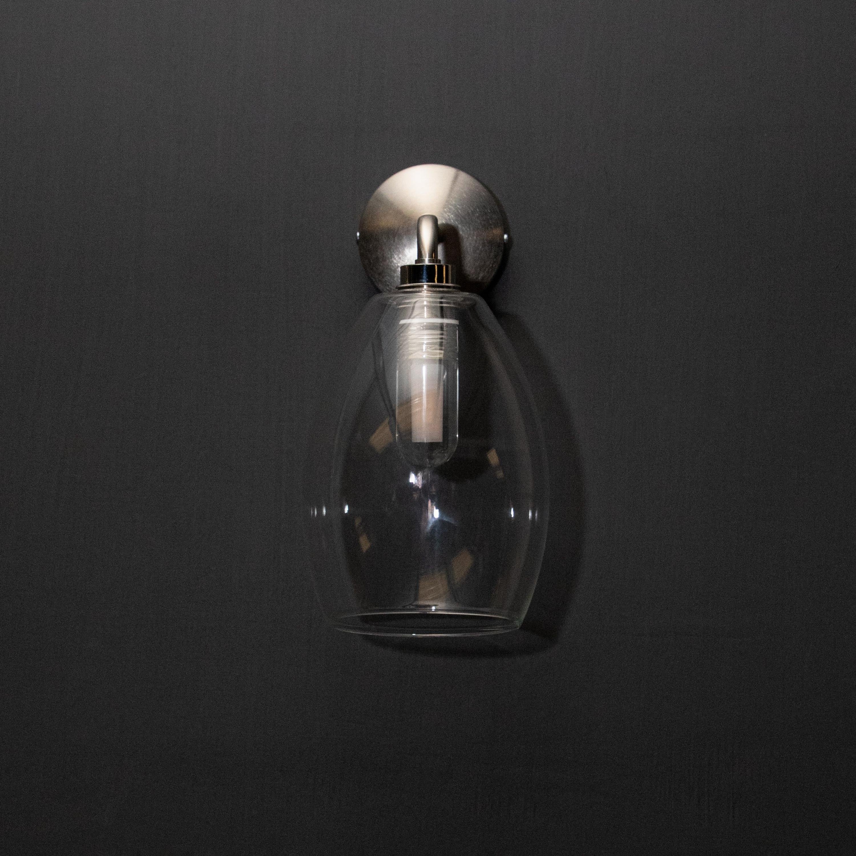 Image of Jules Clear Glass Bathroom Wall Light IP44 
