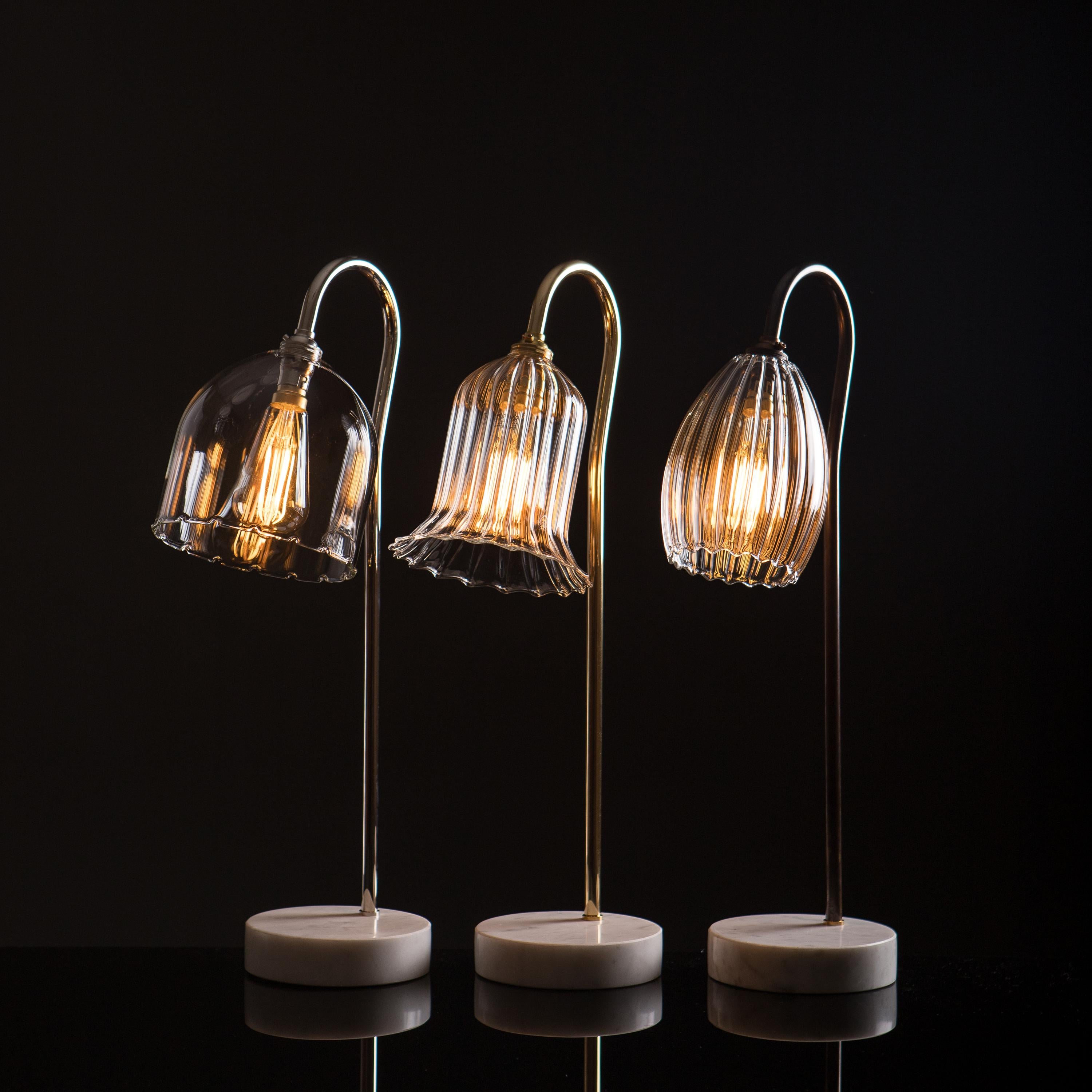 Image of Frieda frilled glass table lamp 