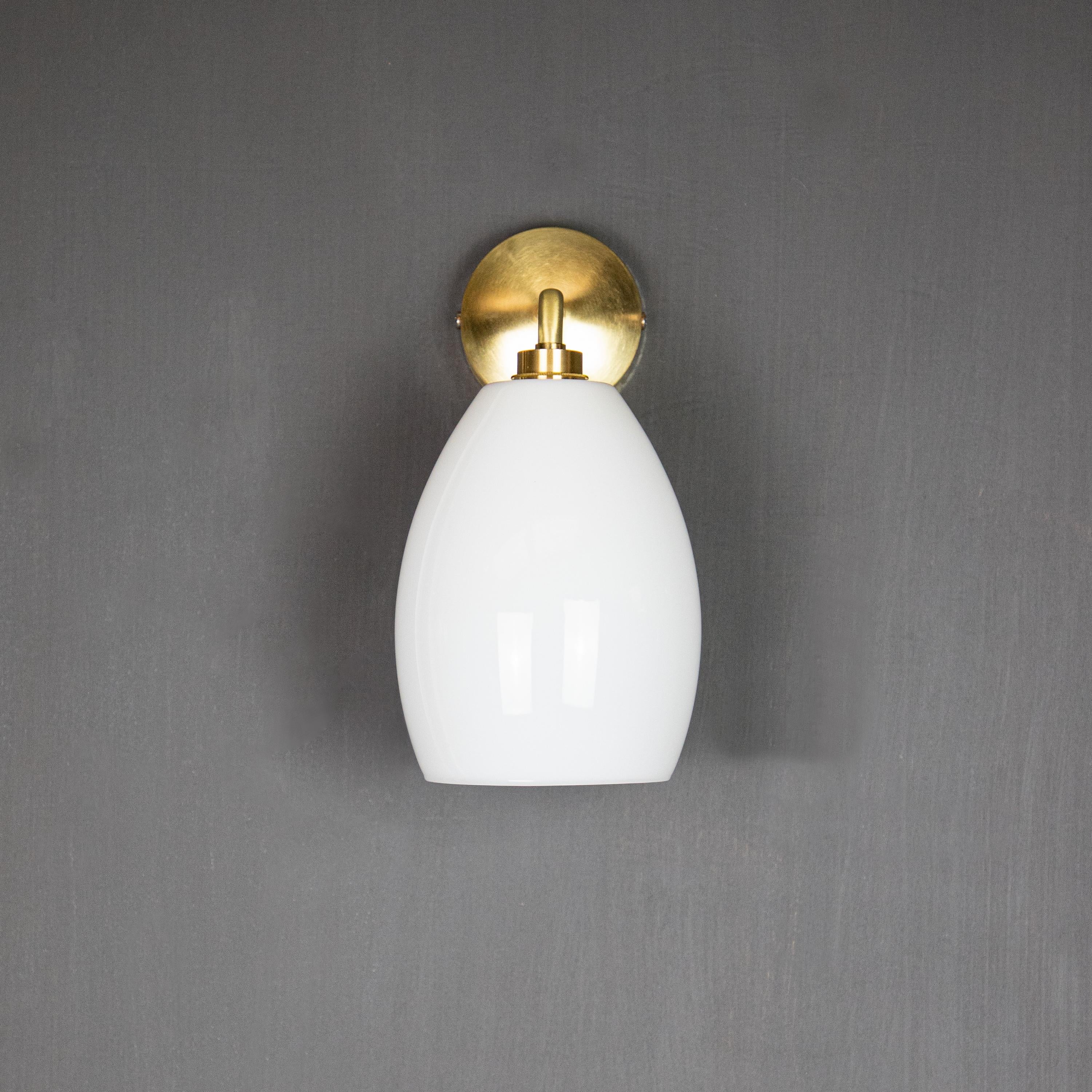 Image of Opal Glass Bathroom Wall Light IP44