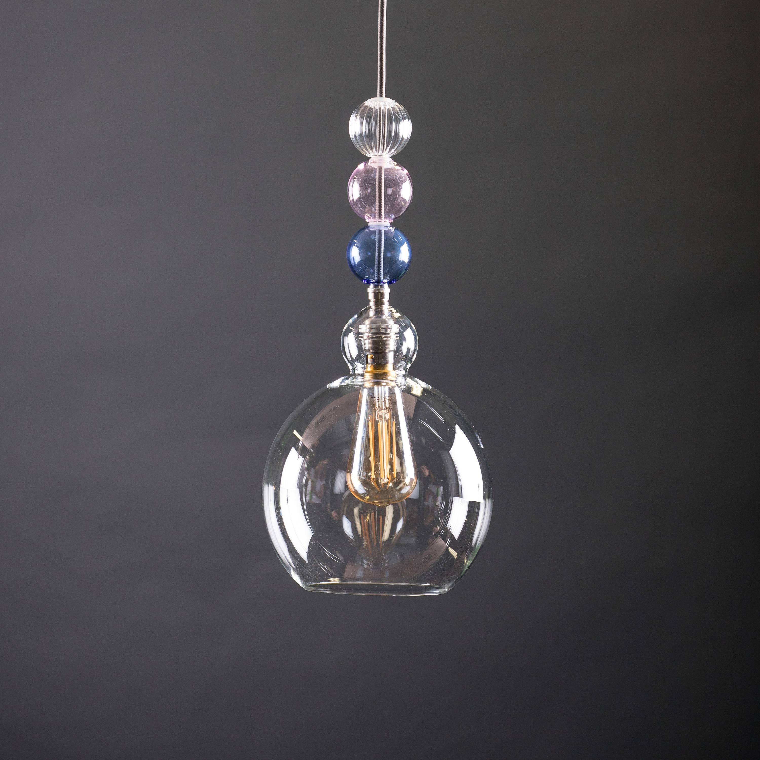 Image of Princess Betty Glass Globe Pendant light